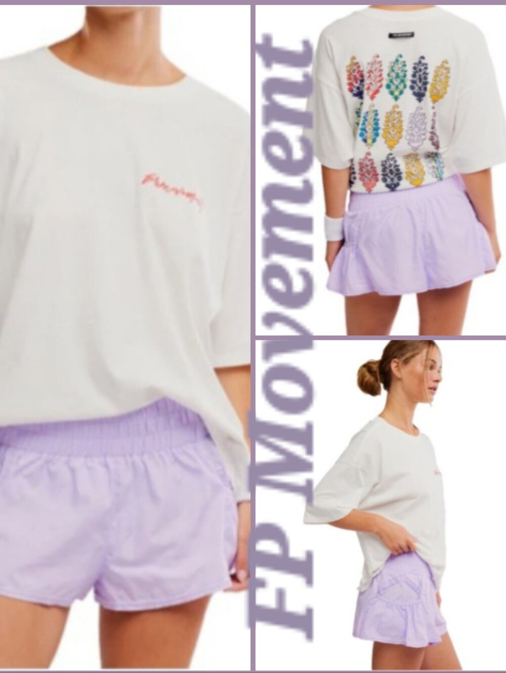 Free People Movement Get Your Flirt On Active Shorts In Ultra Violet OB1211408